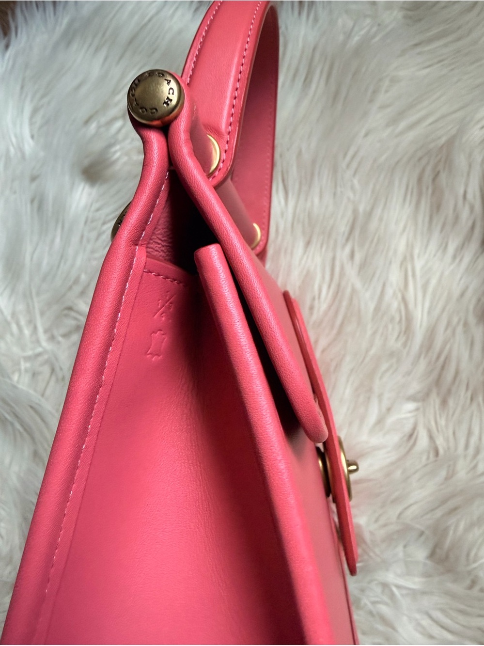 Coach Og Willis Top Handle 18 Taffy Glove Tanned Leather Final Markdown - Picture 8 of 17